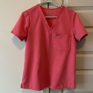 Light Pink FIGS Scrub Top